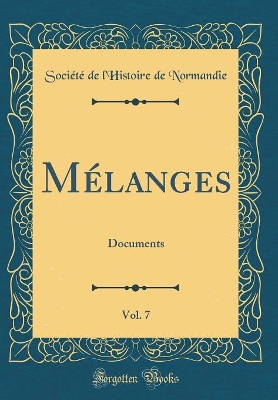 Book cover for Melanges, Vol. 7