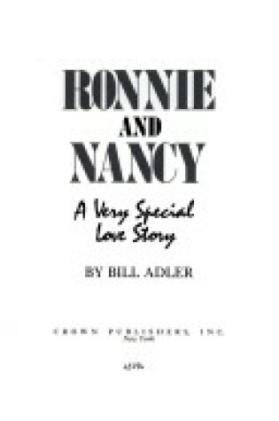 Cover of Ronnie and Nancy