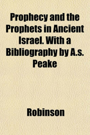 Cover of Prophecy and the Prophets in Ancient Israel