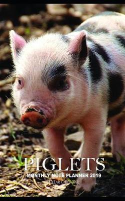 Book cover for Piglets Monthly Note Planner 2019 1 Year Calendar