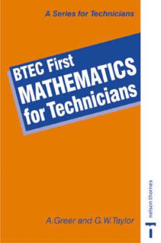 Cover of BTEC First - Mathematics for Technicians