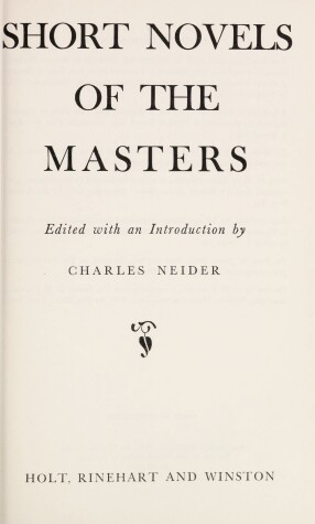 Book cover for Short Novels of the Masters
