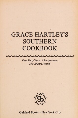 Cover of Grace Hartley's Southern Cooking