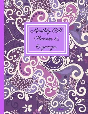 Book cover for Monthly Bill Planner and Organizer- Artwork