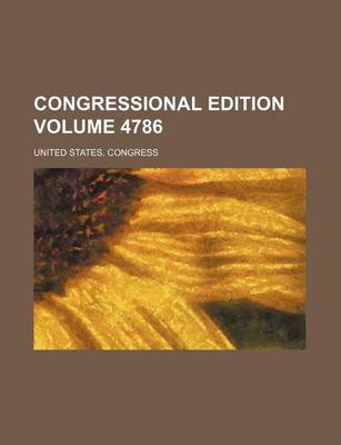 Book cover for Congressional Edition Volume 4786