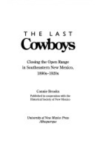 Cover of The Last Cowboys