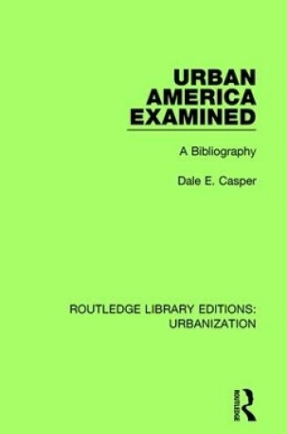 Cover of Urban America Examined