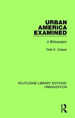 Cover of Urban America Examined