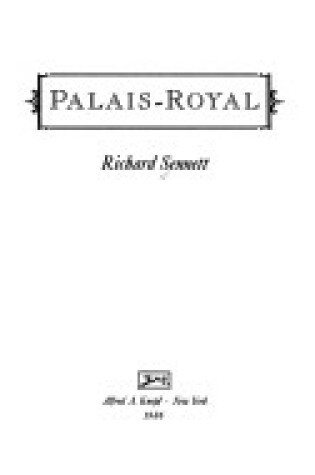 Cover of Palais-Royal