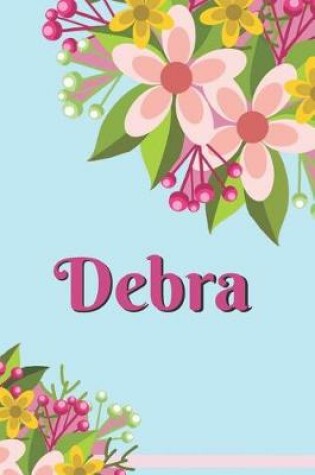 Cover of Debra Personalized Blank Lined Journal Notebook