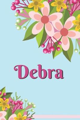 Book cover for Debra Personalized Blank Lined Journal Notebook