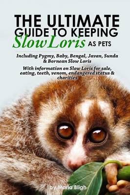 Book cover for The Ultimate Guide to Keeping Slow Loris as Pets Including Pygmy, Baby, Bengal, Javan, Sunda & Bornean Slow Loris. with Information on Slow Loris for Sale, Eating, Teeth, Venom, Endangered Status & Charities