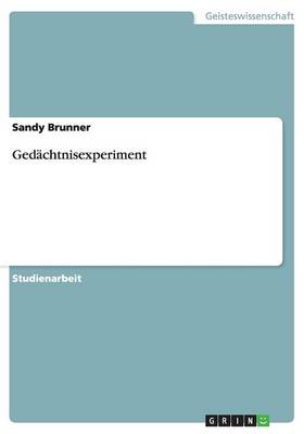 Cover of Gedächtnisexperiment