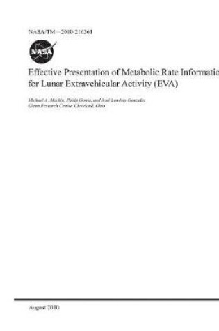 Cover of Effective Presentation of Metabolic Rate Information for Lunar Extravehicular Activity (Eva)