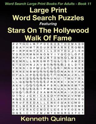 Book cover for Large Print Word Search Puzzles Featuring Stars On The Hollywood Walk Of Fame