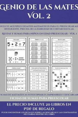 Cover of Fichas de sumas para preescolar (Genio de las mates Vol. 2)