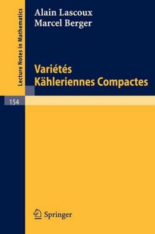 Cover of Varietes Kahleriennes Compactes