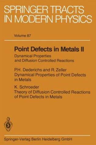 Cover of Point Defects in Metals II