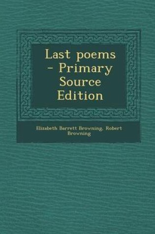 Cover of Last Poems