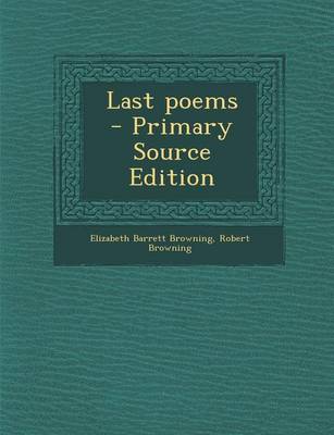 Book cover for Last Poems