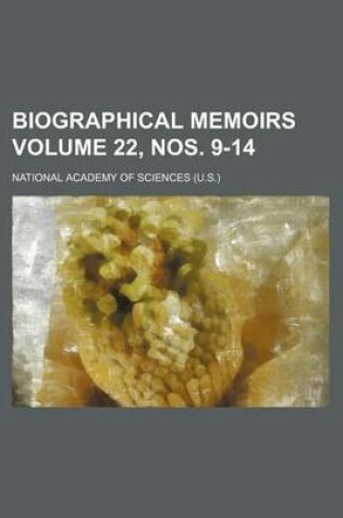 Cover of Biographical Memoirs Volume 22, Nos. 9-14