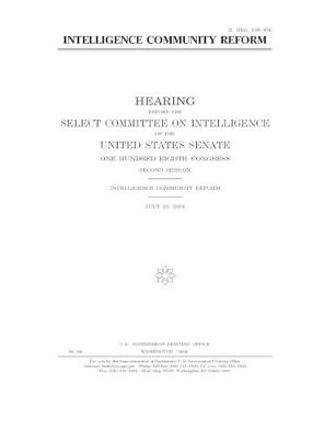 Book cover for Intelligence community reform