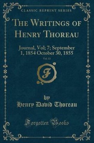Cover of The Writings of Henry Thoreau, Vol. 13