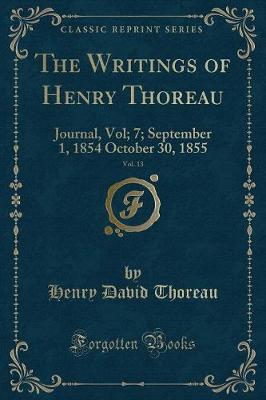 Book cover for The Writings of Henry Thoreau, Vol. 13