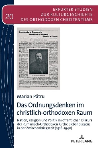 Cover of Das Ordnungsdenken Im Christlich-Orthodoxen Raum