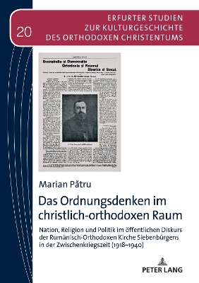 Cover of Das Ordnungsdenken Im Christlich-Orthodoxen Raum