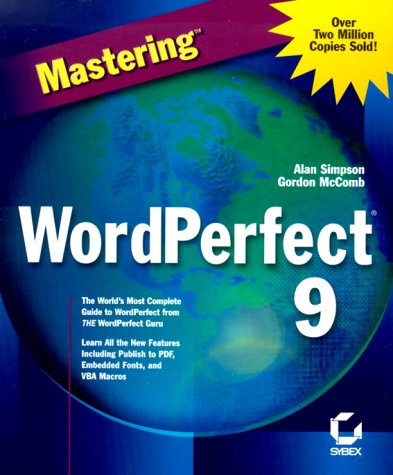 Book cover for Mastering Corel WordPerfect 9
