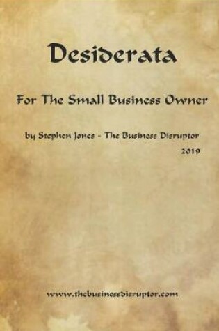Cover of Desiderata for the Small Business Owner