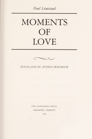 Cover of Moments of Love