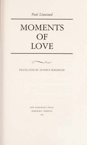 Book cover for Moments of Love