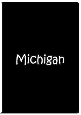 Book cover for Michigan - Black Notebook / Journal / Blank Lined Pages / Soft Matte