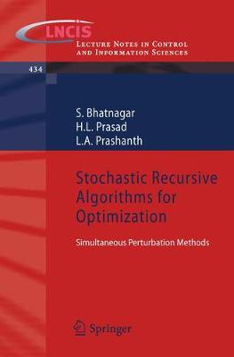 Book cover for Stochastic Recursive Algorithms for Optimization