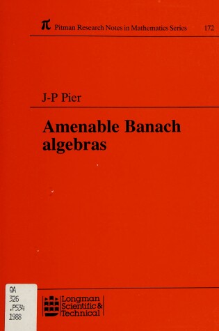 Cover of Amenable Banach Algebras