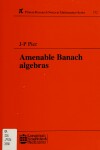 Book cover for Amenable Banach Algebras