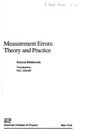 Cover of Measurement Errors