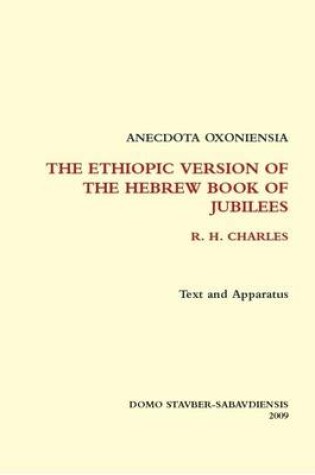 Cover of Ethiopic Version of the Hebrew Book of Jubilees