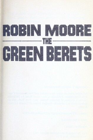 Cover of Green Berets, the