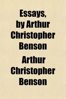 Book cover for Essays, by Arthur Christopher Benson