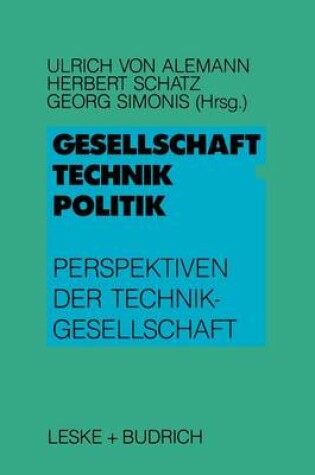 Cover of Gesellschaft -- Technik -- Politik