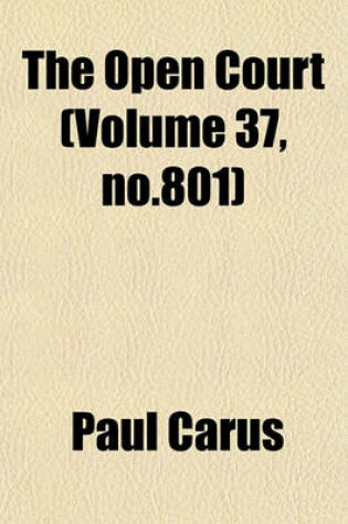 Cover of The Open Court (Volume 37, No.801)