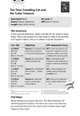 Cover of BC Red (KS2) B/5B The Time-Travelling Cat and the Tudor Treasure Guided Reading Card
