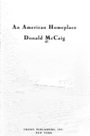 Cover of American Homeplace