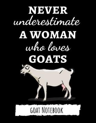 Book cover for Never Underestimate A Woman Who Loves Goats