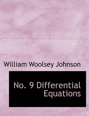 Book cover for No. 9 Differential Equations