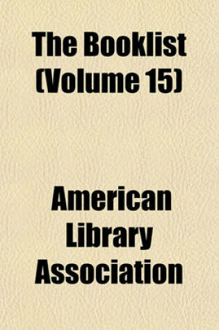 Cover of The Booklist (Volume 15)