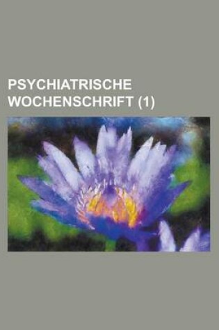 Cover of Psychiatrische Wochenschrift (1 )